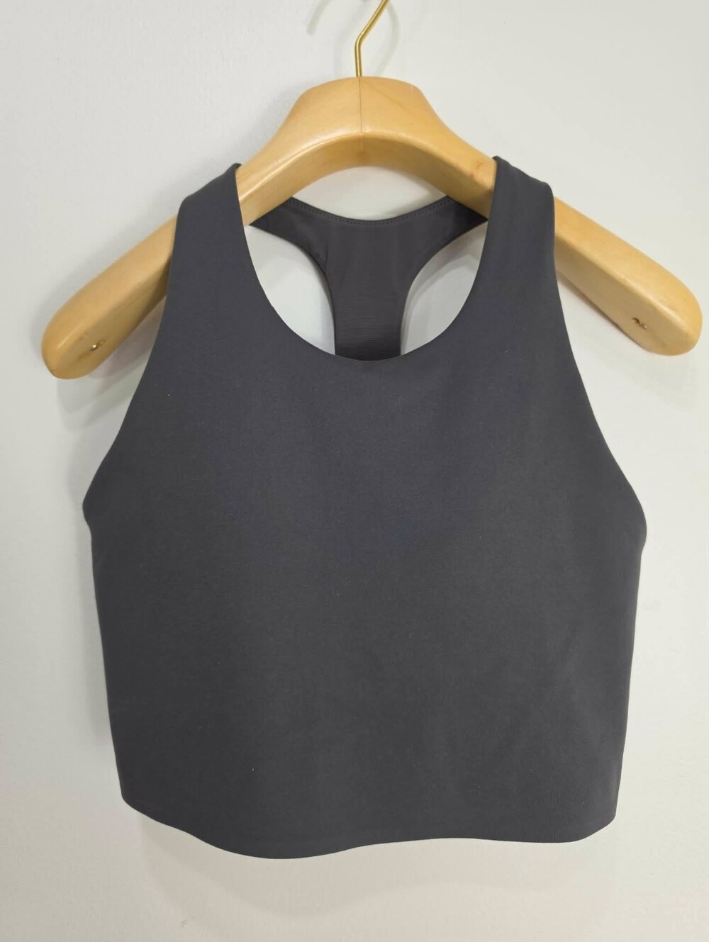 Uniqlo Women's Charcoal Gray Racerback Sports Bra